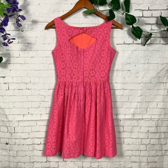 Lilly Pulitzer Aleesa Hot Pink Petal Pusher Dress - Picture 5 of 8